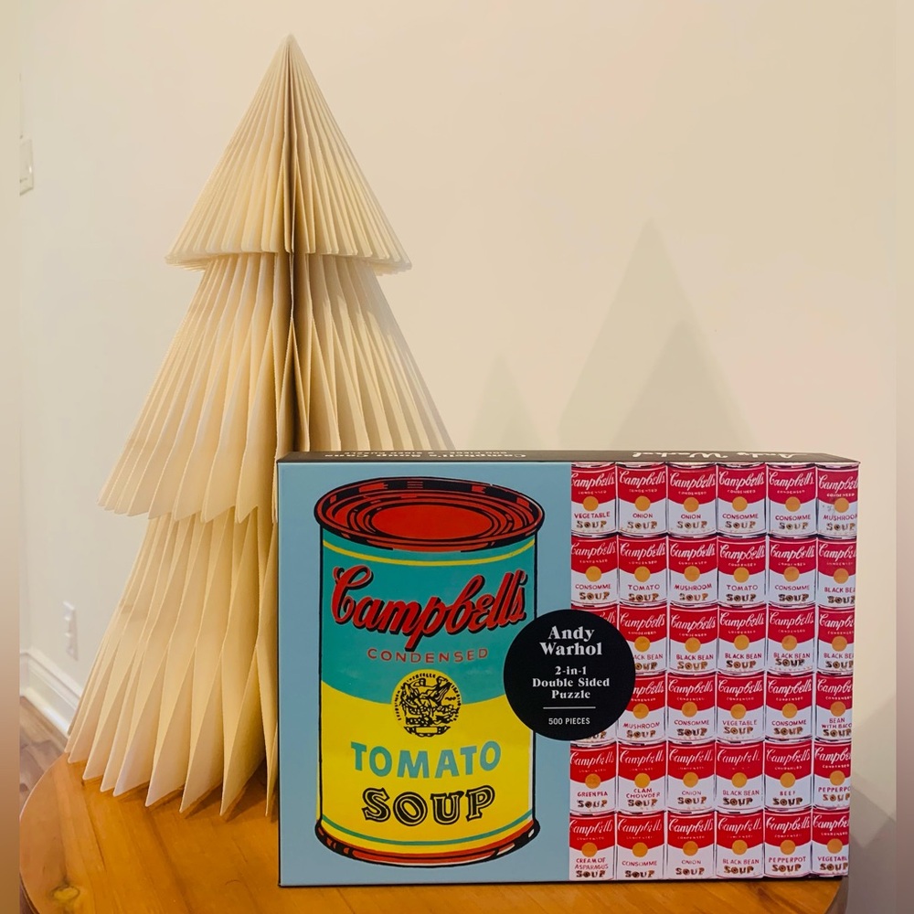 Andy Warhol Reversible Campbell's Soup Puzzle - Multicolor, perfect condition.